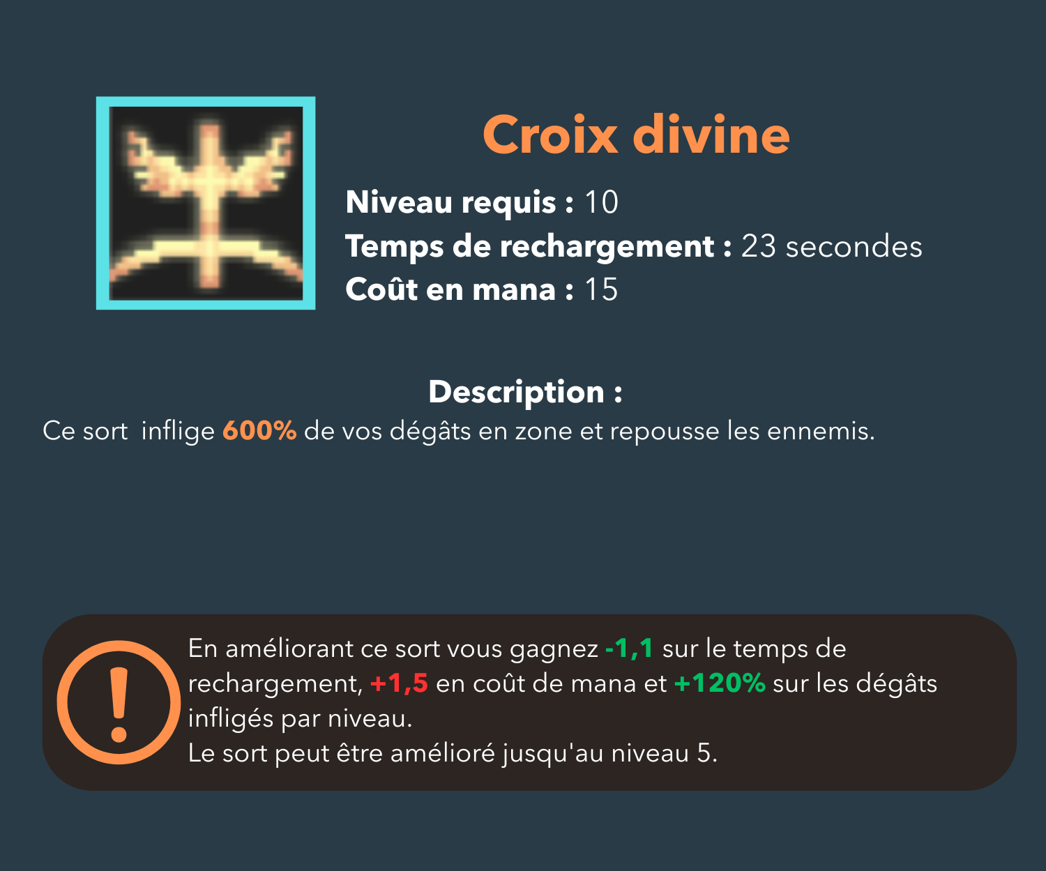 croix divine, sort niveau 10, clerc